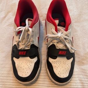 Nike Air Jordan Kids Sneakers - Black, Red, and White Size 3Y